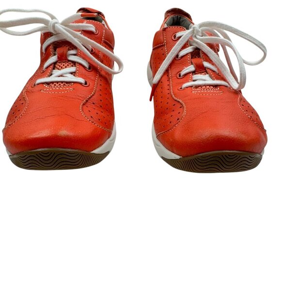 Dansko Hillary Leather Lace-Up Comfort Sneakers in Orange Women's Size 39/US 9 - Picture 12 of 12